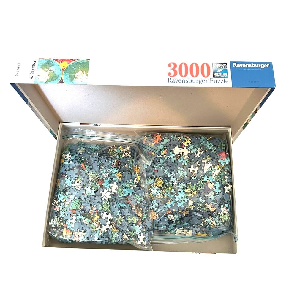 Ravensburger Puzzle 3000 Pc Antique Map 121cm x 80cm Tom Antonishak UNVERIFIED - Picture 5 of 5